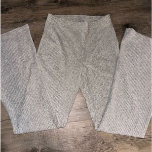 Aerie velour ribbed flare pants